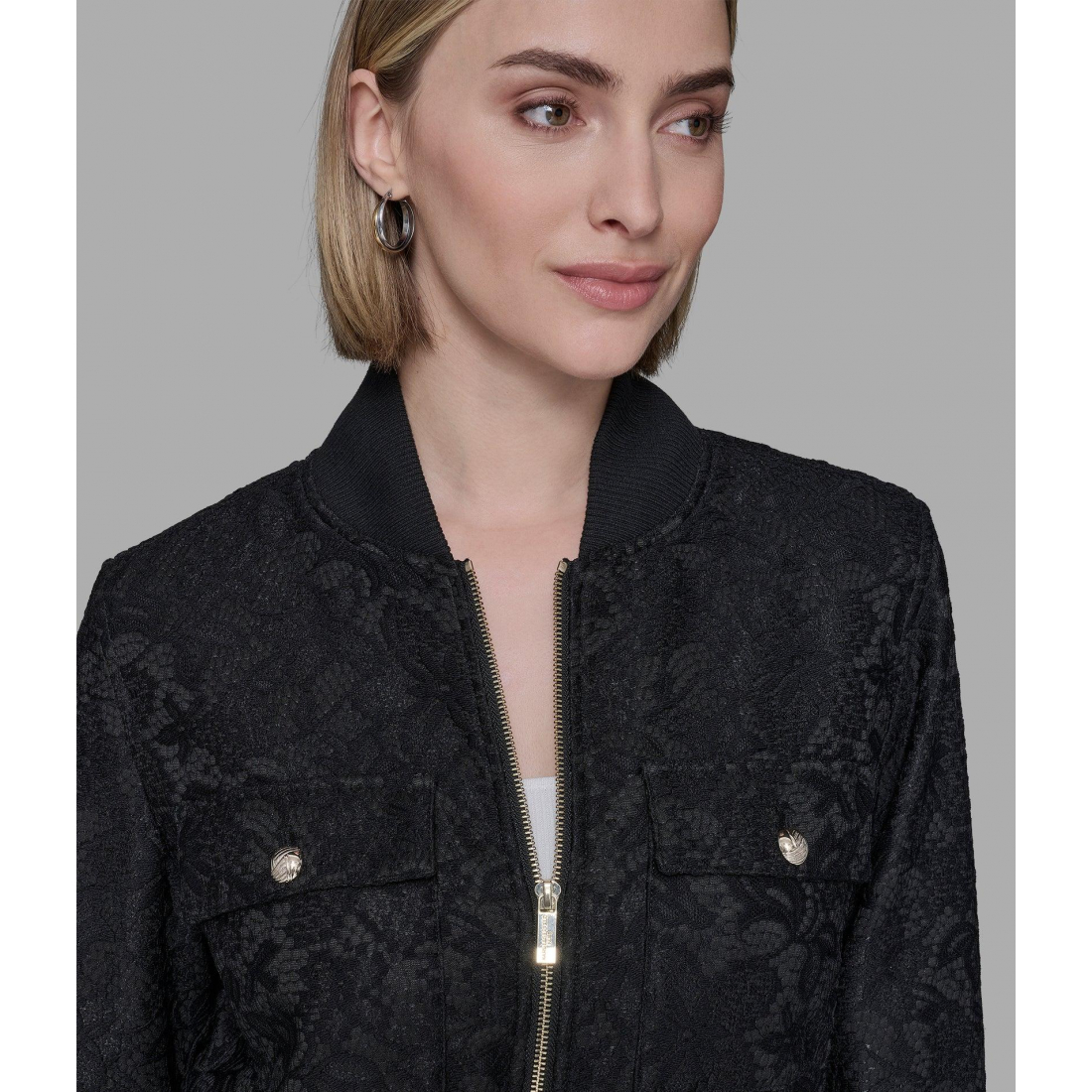 Women's 'Lace Scuba Bomber Jacket'