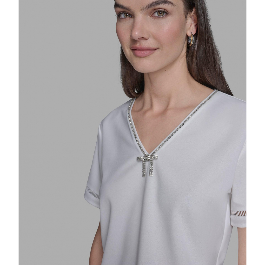 'Bow-Embellished Top' pour Femmes