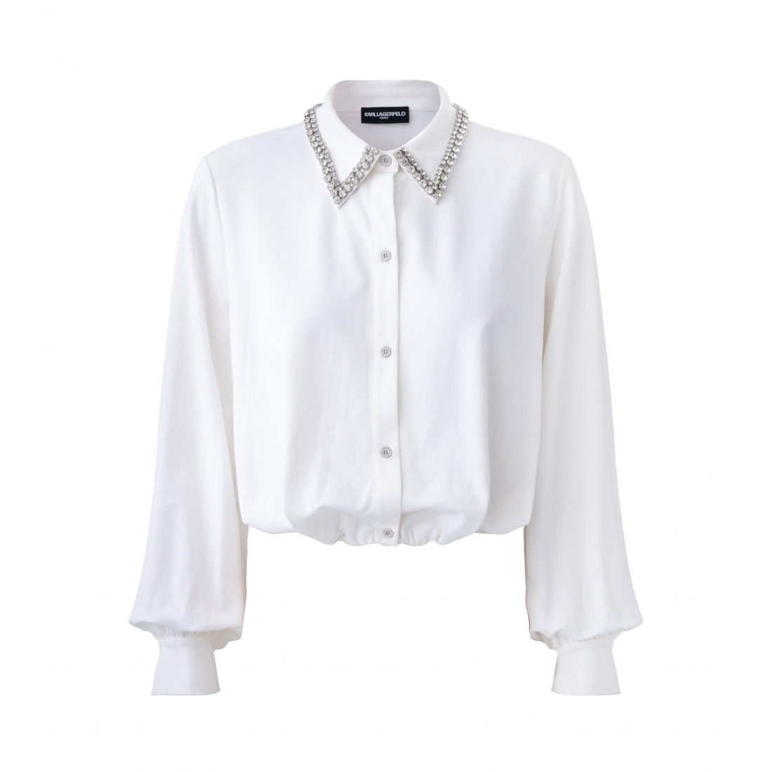 Women's 'Long Sleeve Embellished Satin Blouse'