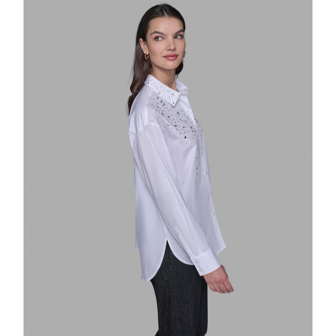 Women's 'Embellished Poplin Shirt'