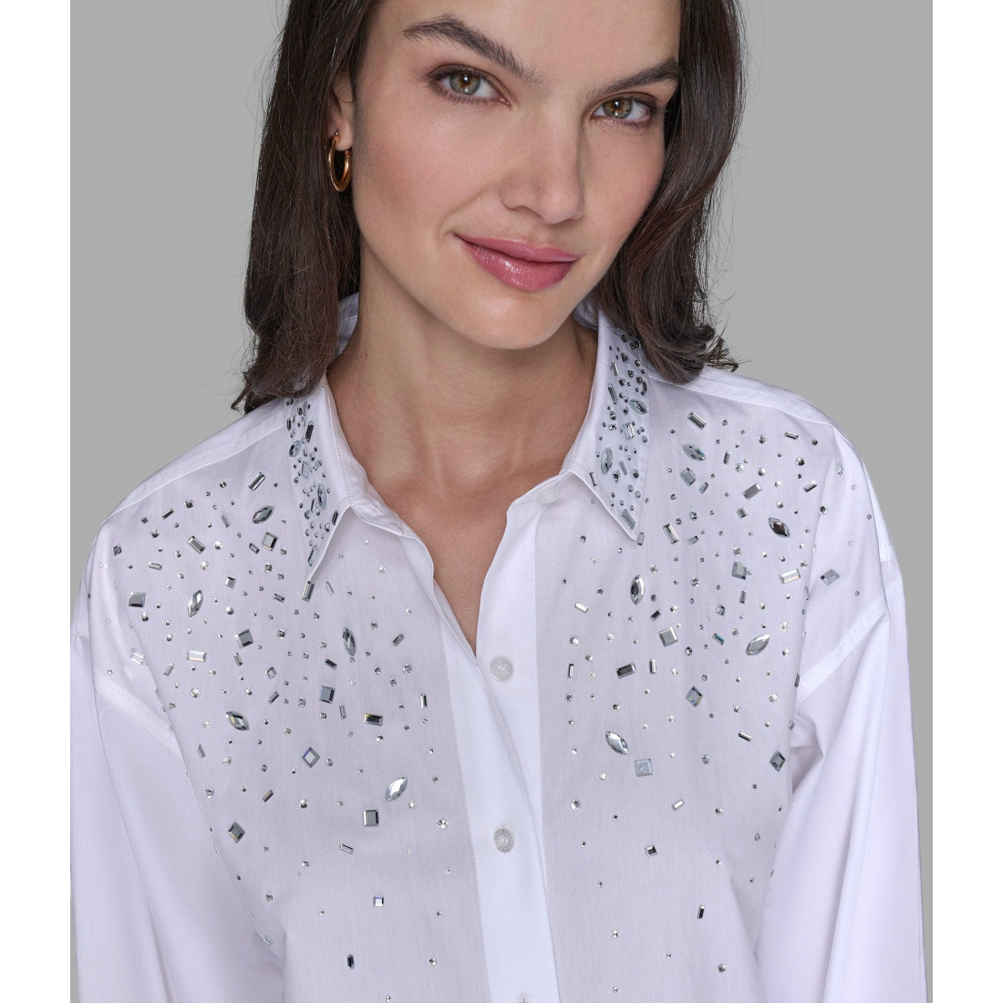 Women's 'Embellished Poplin Shirt'