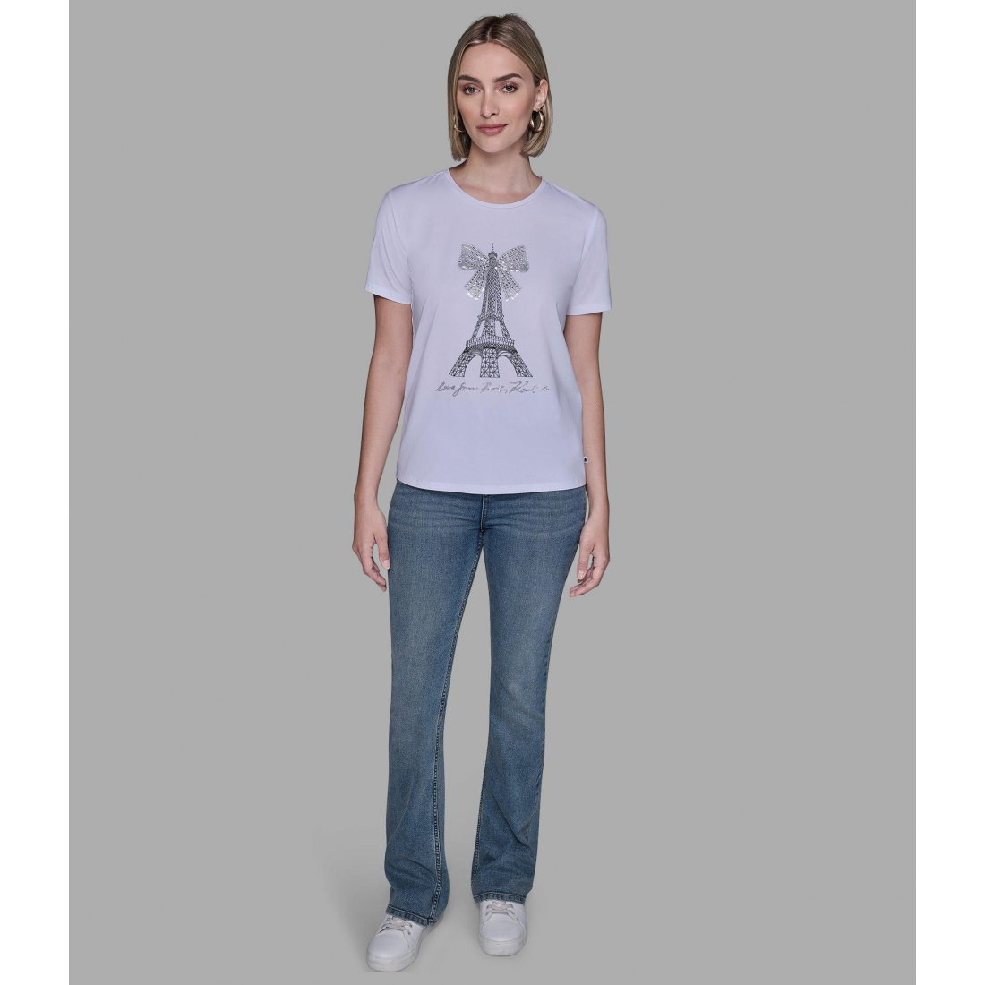 Women's 'Eiffel Tower Bow Tee'