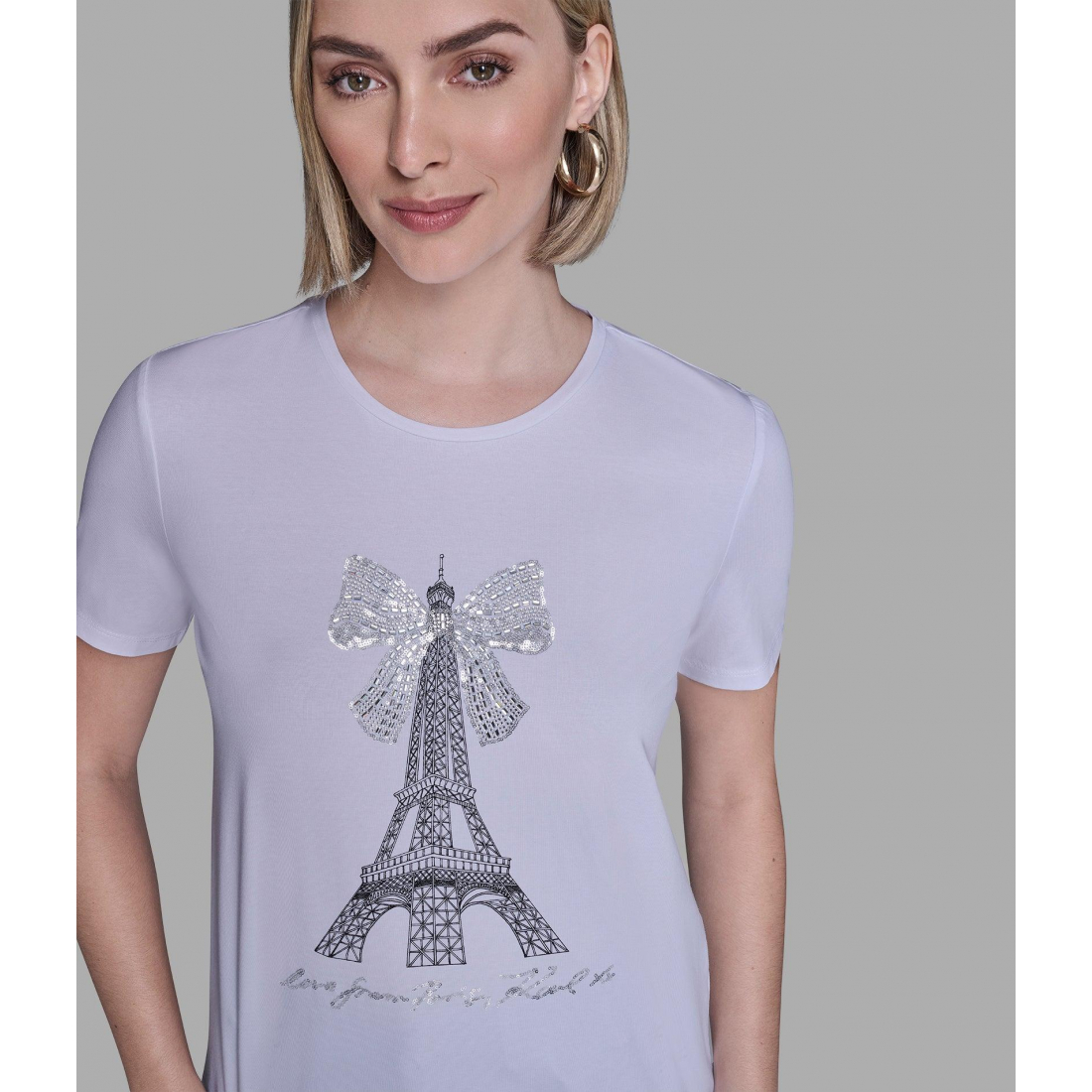 Women's 'Eiffel Tower Bow Tee'