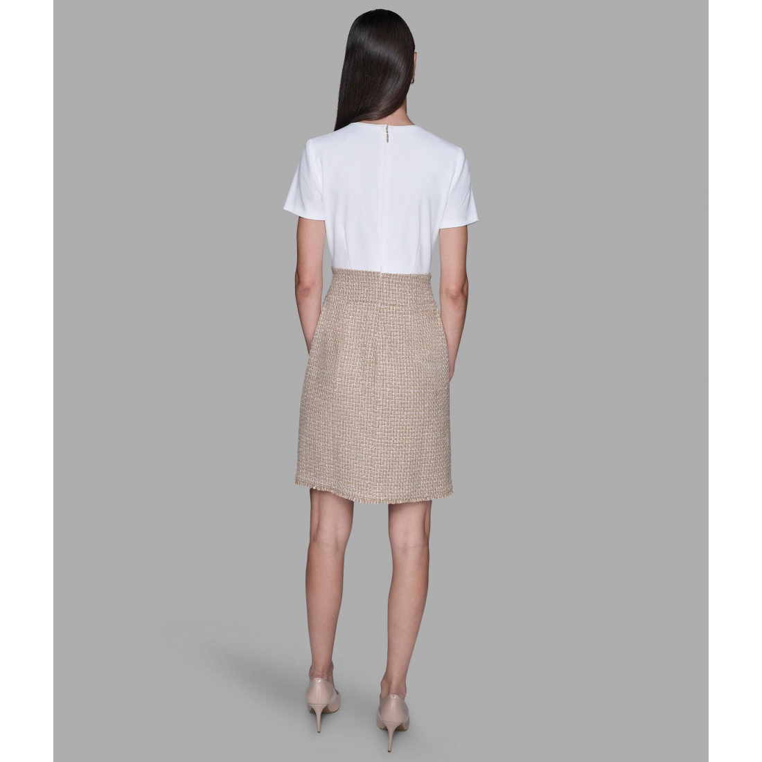 'Chain-Embellished Tweed Co-Ord Dress' für Damen