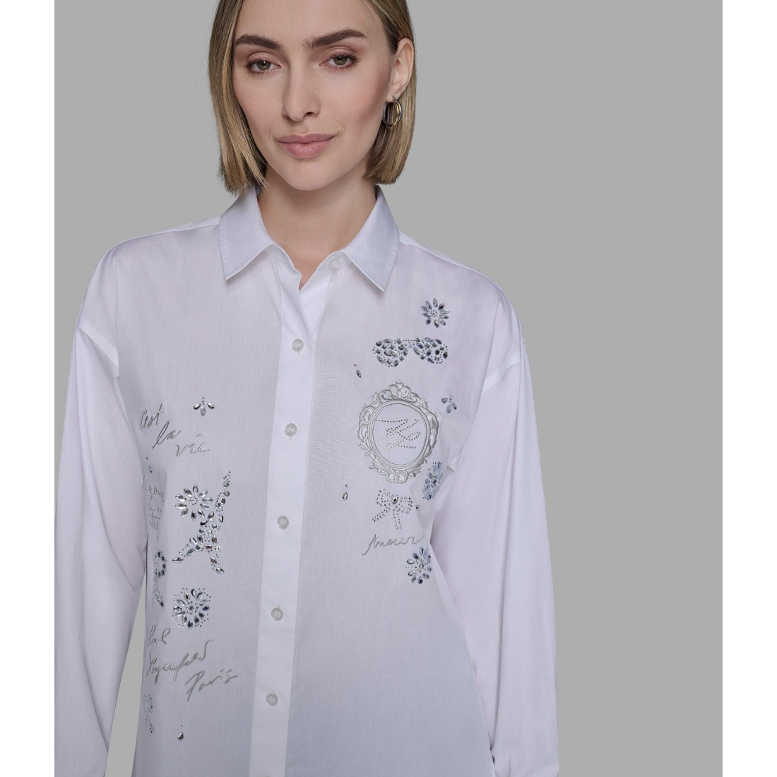 Women's 'Paris Whimsy Poplin Shirt'