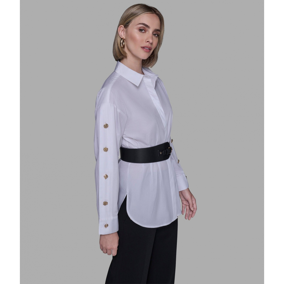 Women's 'Belted Poplin Shirt'