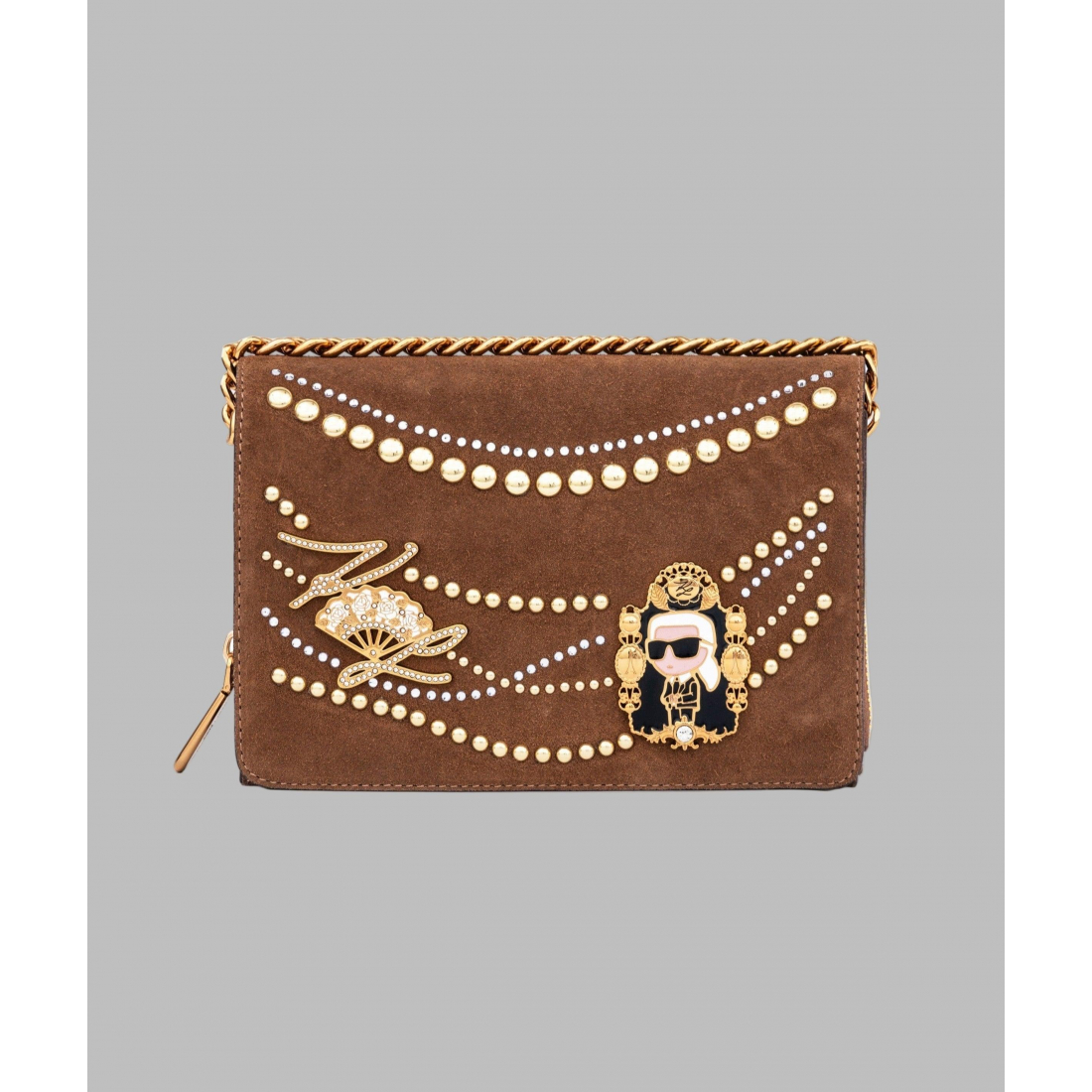 'Lourdes Suede Flap Crossbody' für Damen