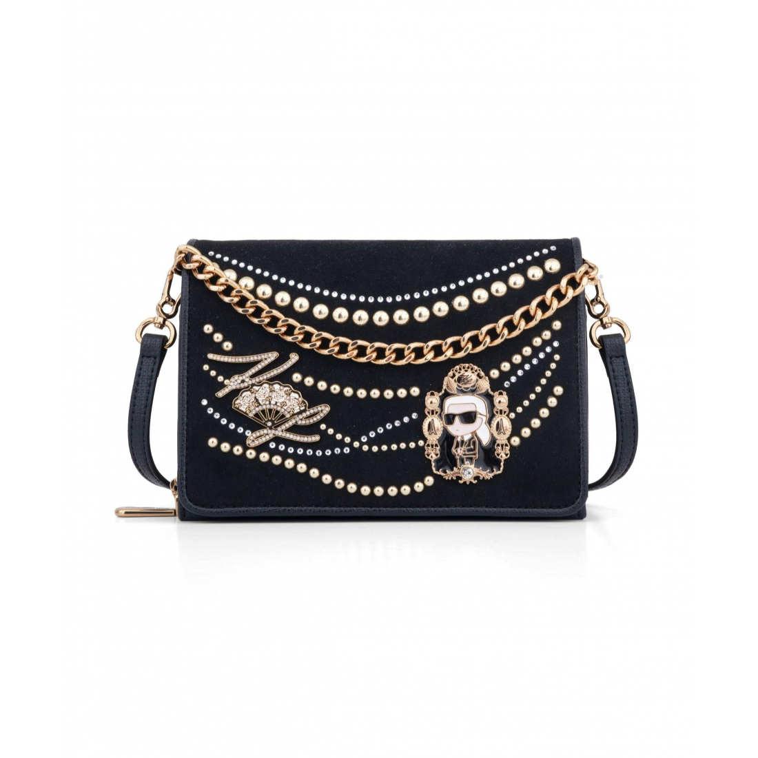 'Lourdes Suede Flap Crossbody' für Damen