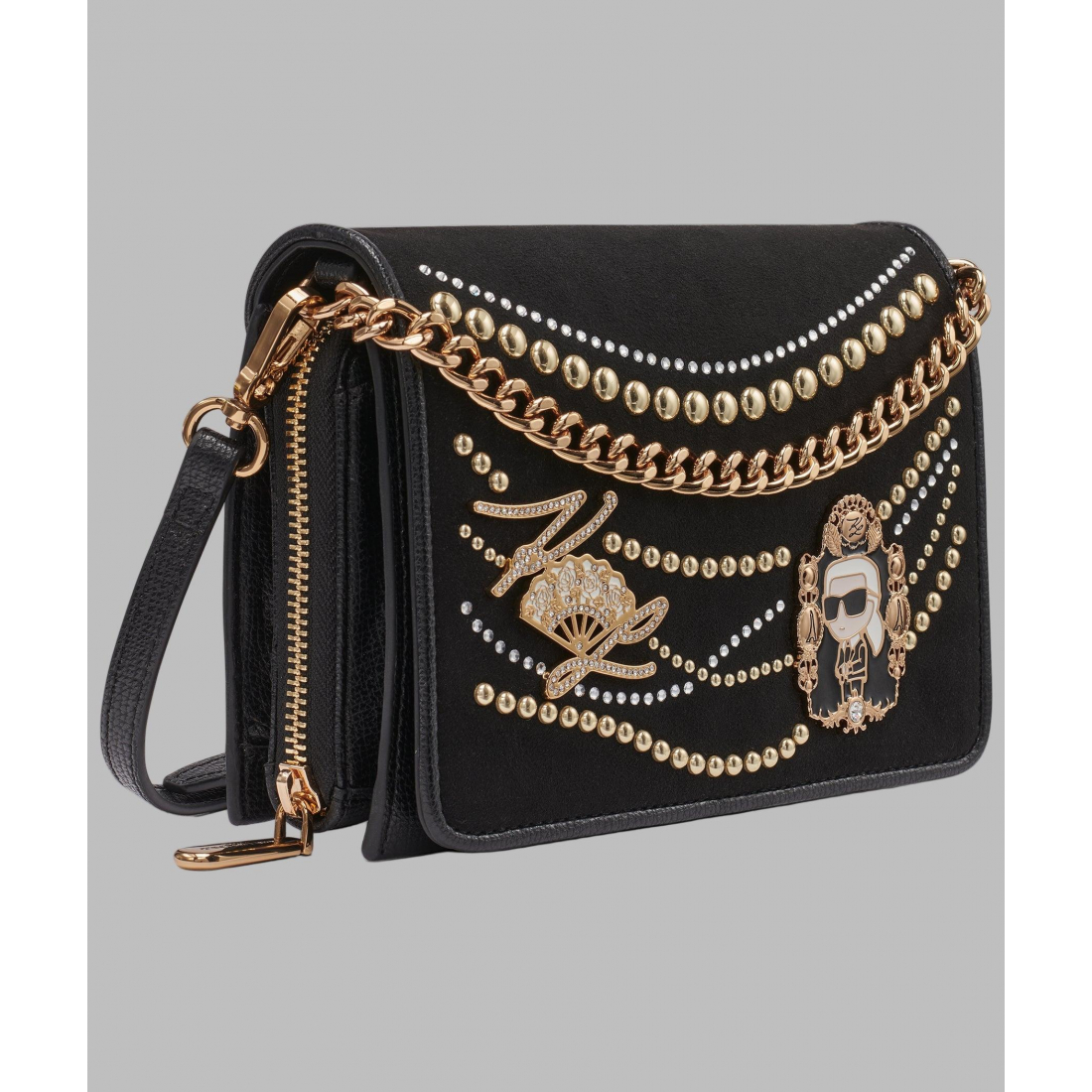 'Lourdes Suede Flap Crossbody' für Damen