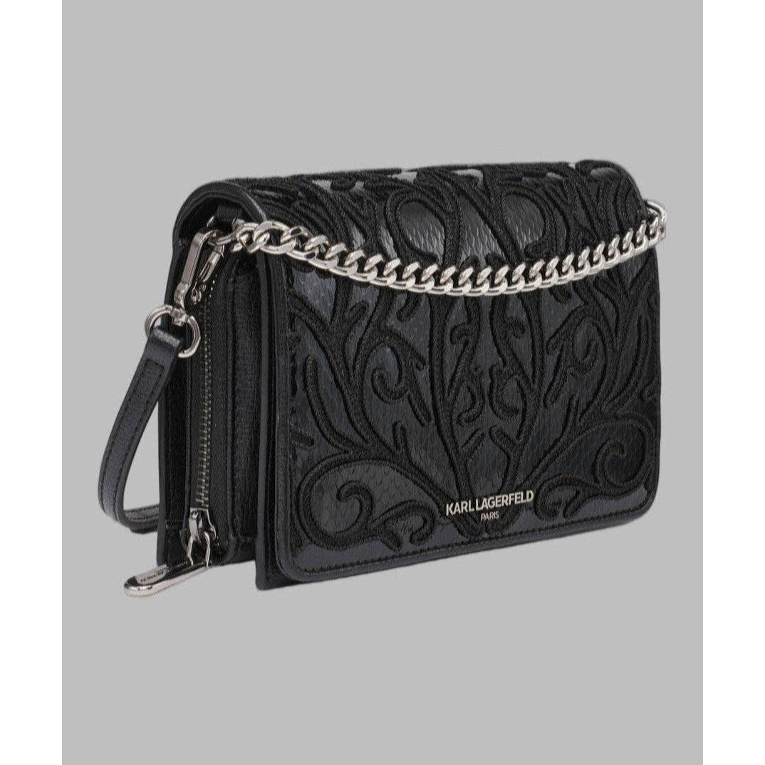 'Lourdes Crossbody  Black Embriodered' für Damen