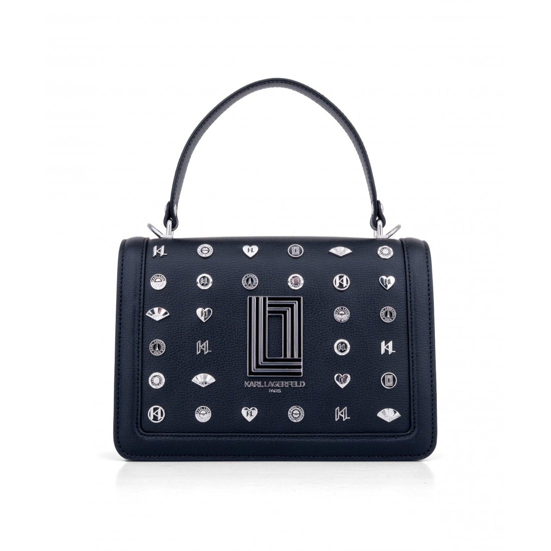 'Simone Leather Flap Satchel With Pins' für Damen