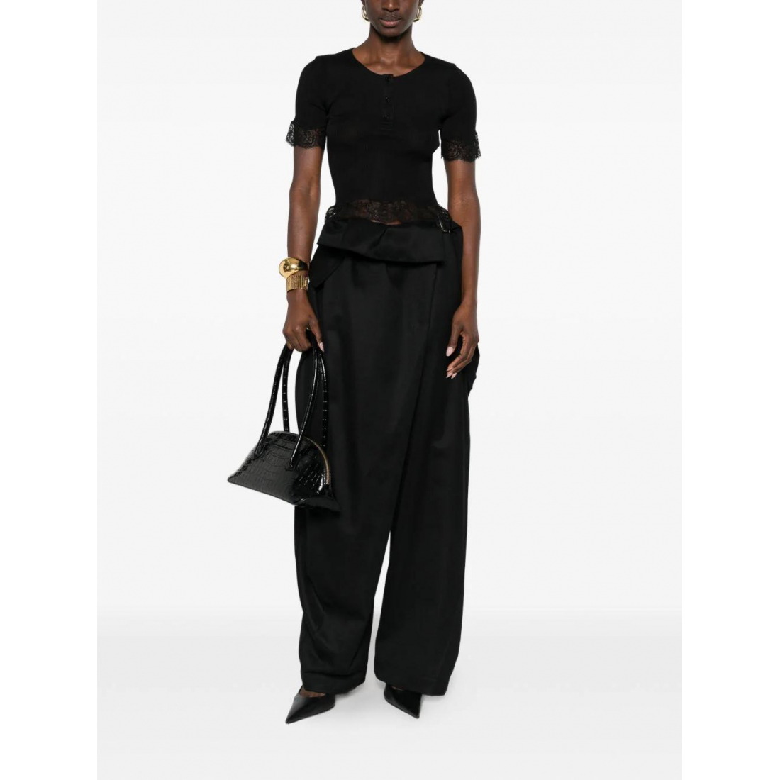 T-shirt 'Ribbed' pour Femmes