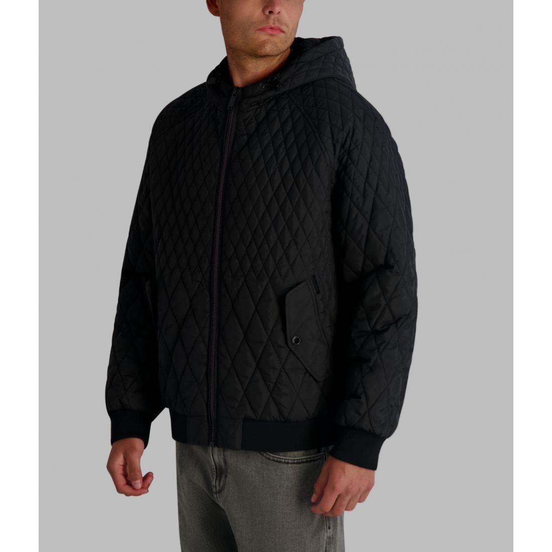 Men's 'Hooded Quilted Bomber Jacket'