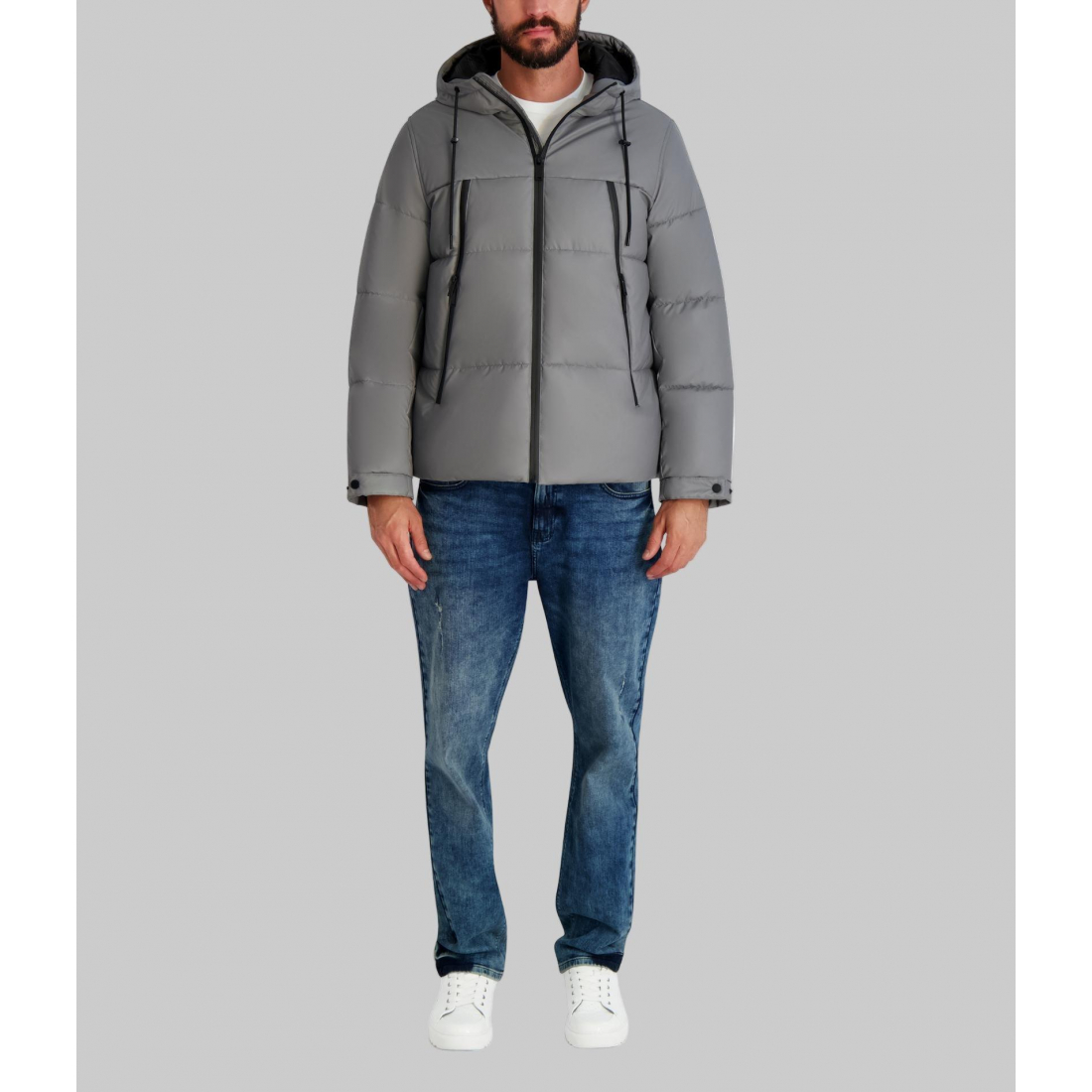 'Mid Weight Hooded Puffer With Pockets' für Herren