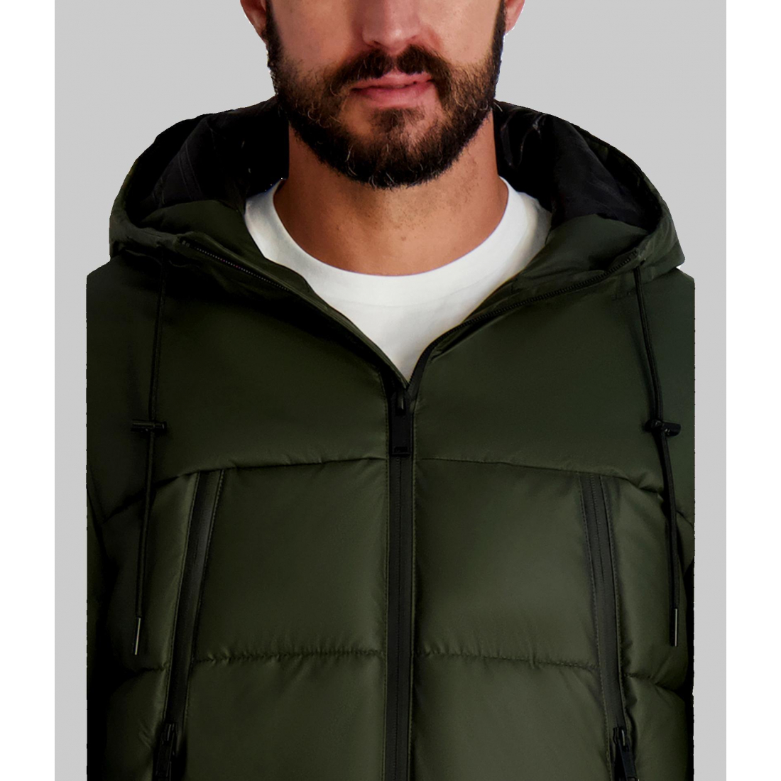 'Mid Weight Hooded Puffer With Pockets' pour Hommes