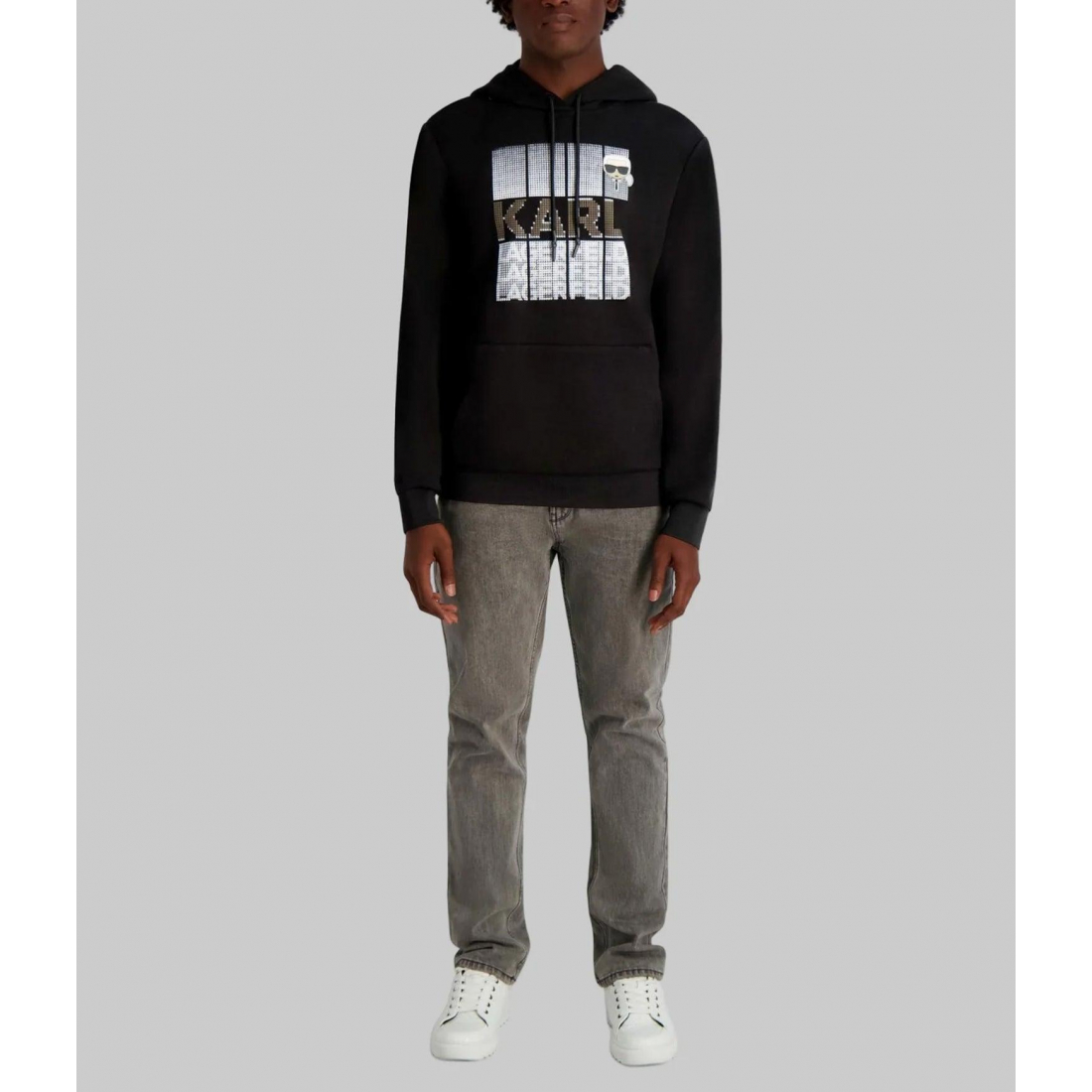 Men's 'Faux Embroidered Logo Hoodie'