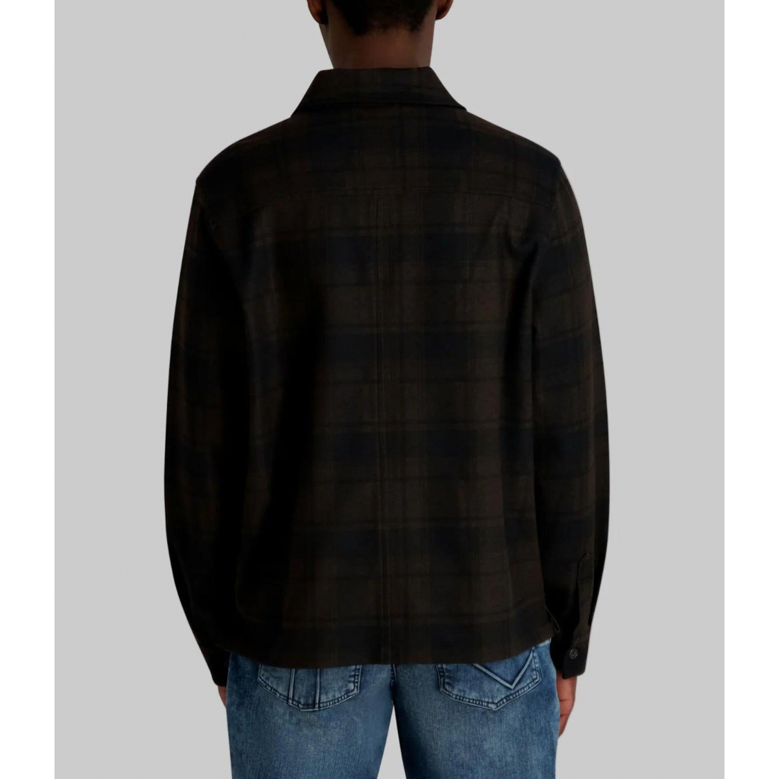 'Long Sleeve Zip Front Shirt Jacket' für Herren