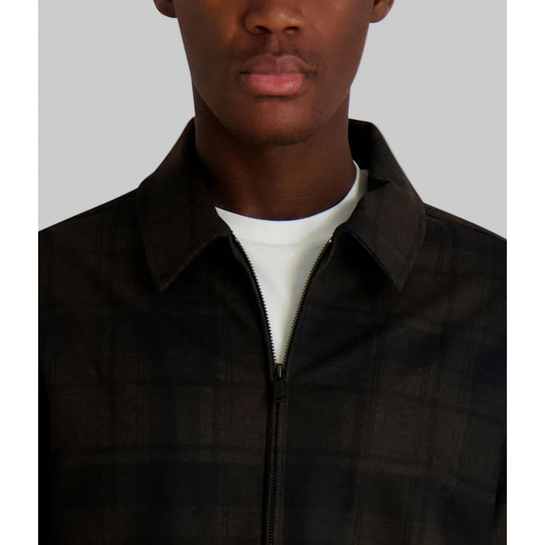 'Long Sleeve Zip Front Shirt Jacket' für Herren