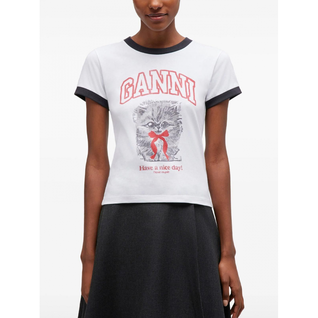 T-shirt 'Cat Print' pour Femmes