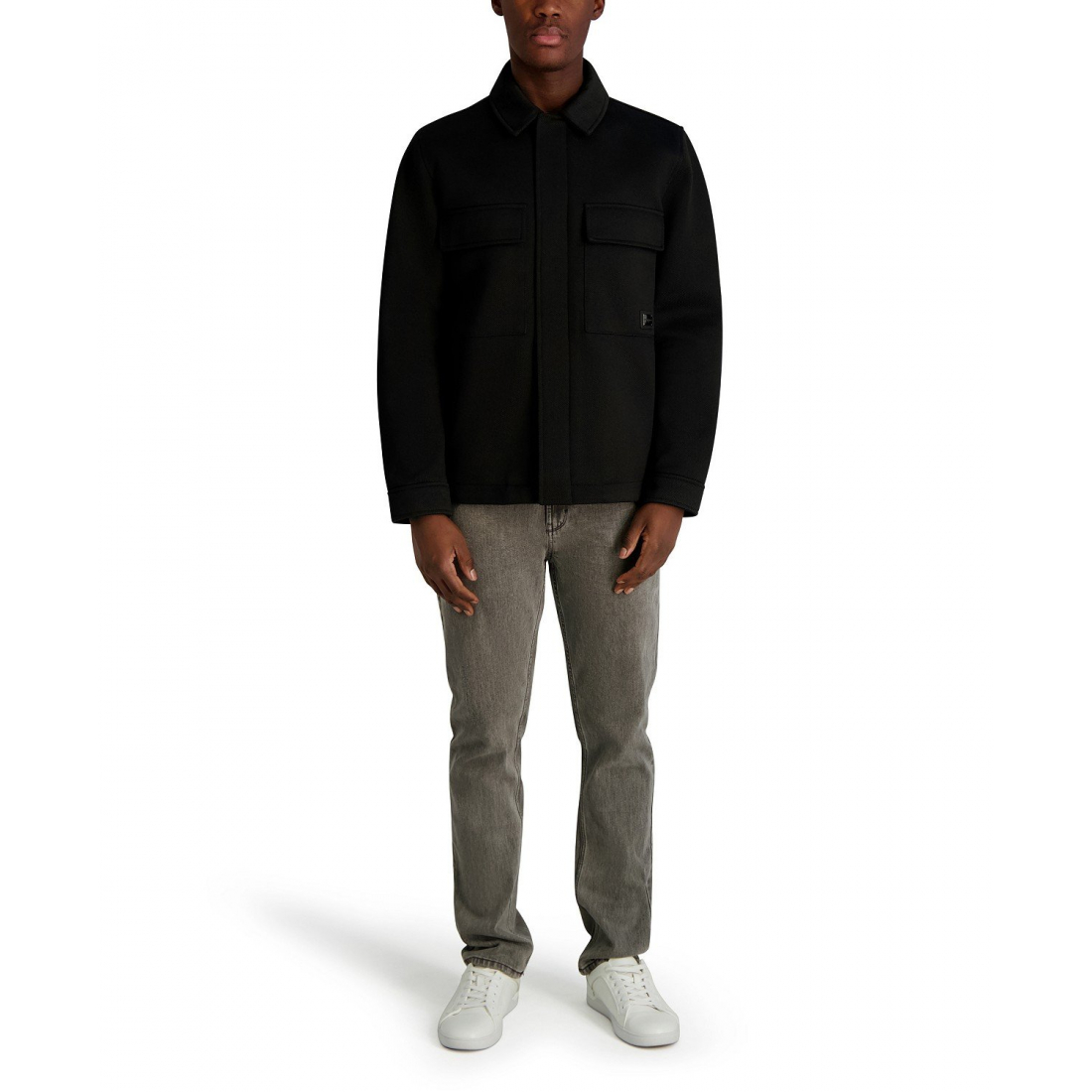 'Twill Collared Shirt Jacket' für Herren