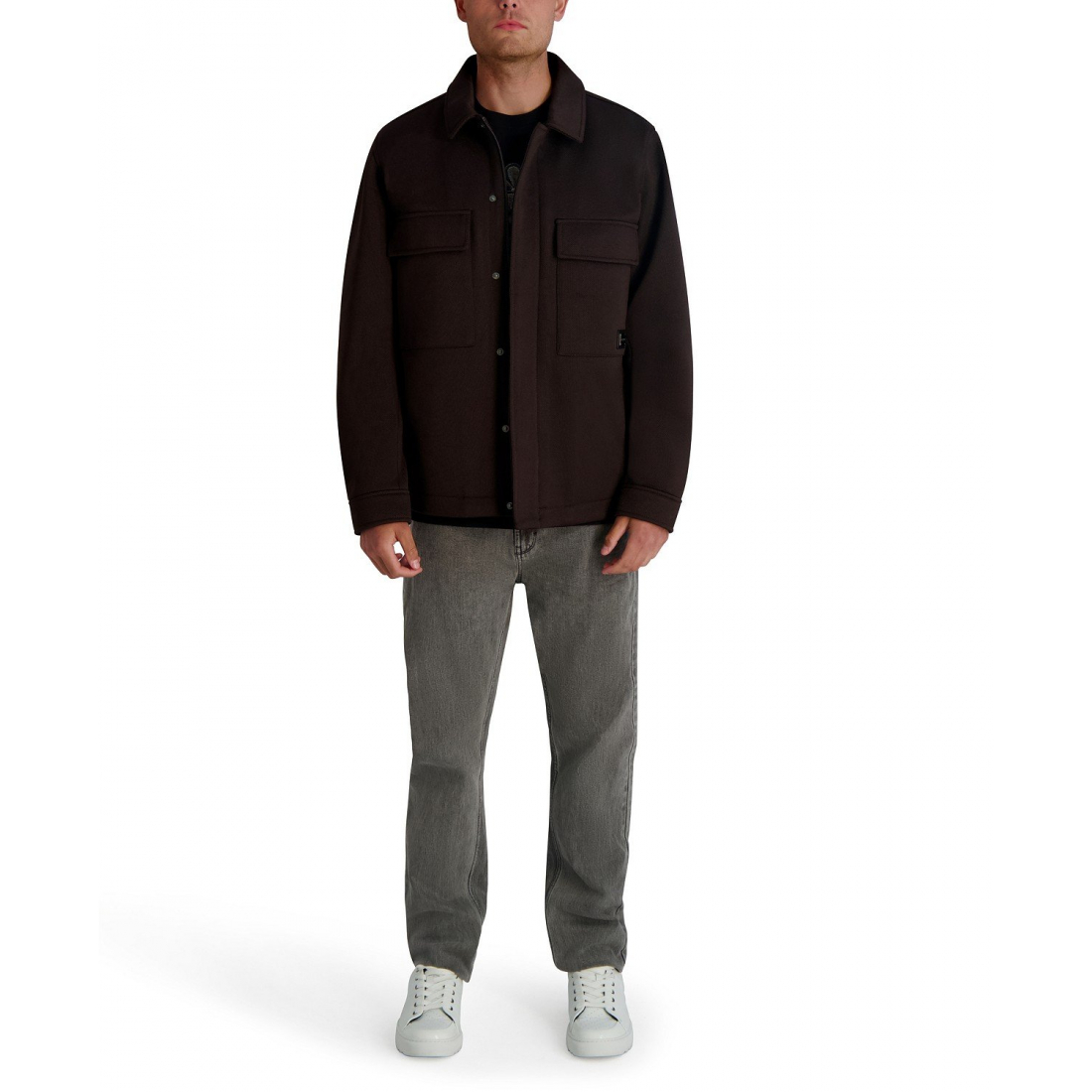 'Twill Collared Shirt Jacket' für Herren