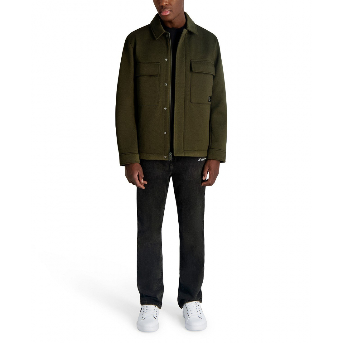 'Twill Collared Shirt Jacket' für Herren