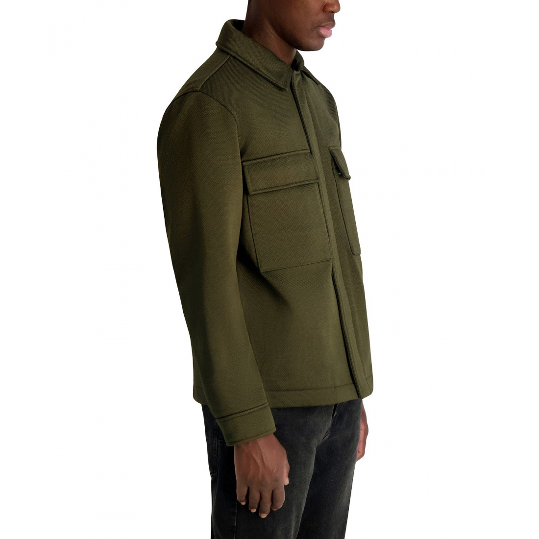 'Twill Collared Shirt Jacket' für Herren
