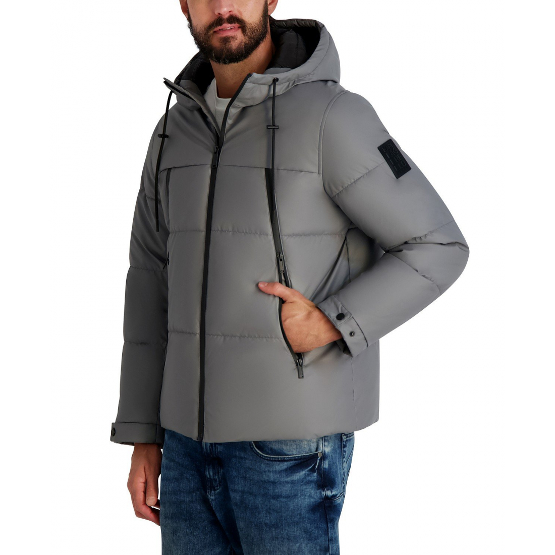 'Midweight Hooded Puffer Pockets Jacket' pour Hommes