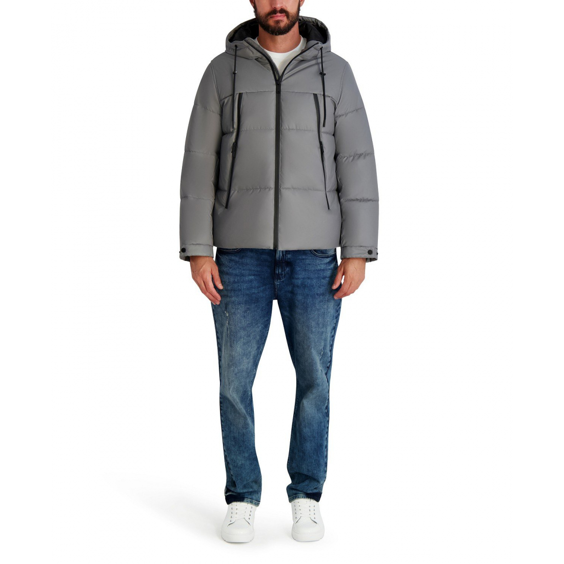 'Midweight Hooded Puffer Pockets Jacket' pour Hommes