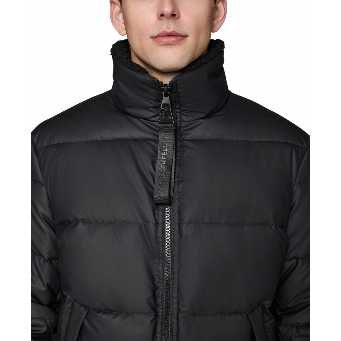 'Sherpa Lined Stand Collar Puffer Jacket' für Herren