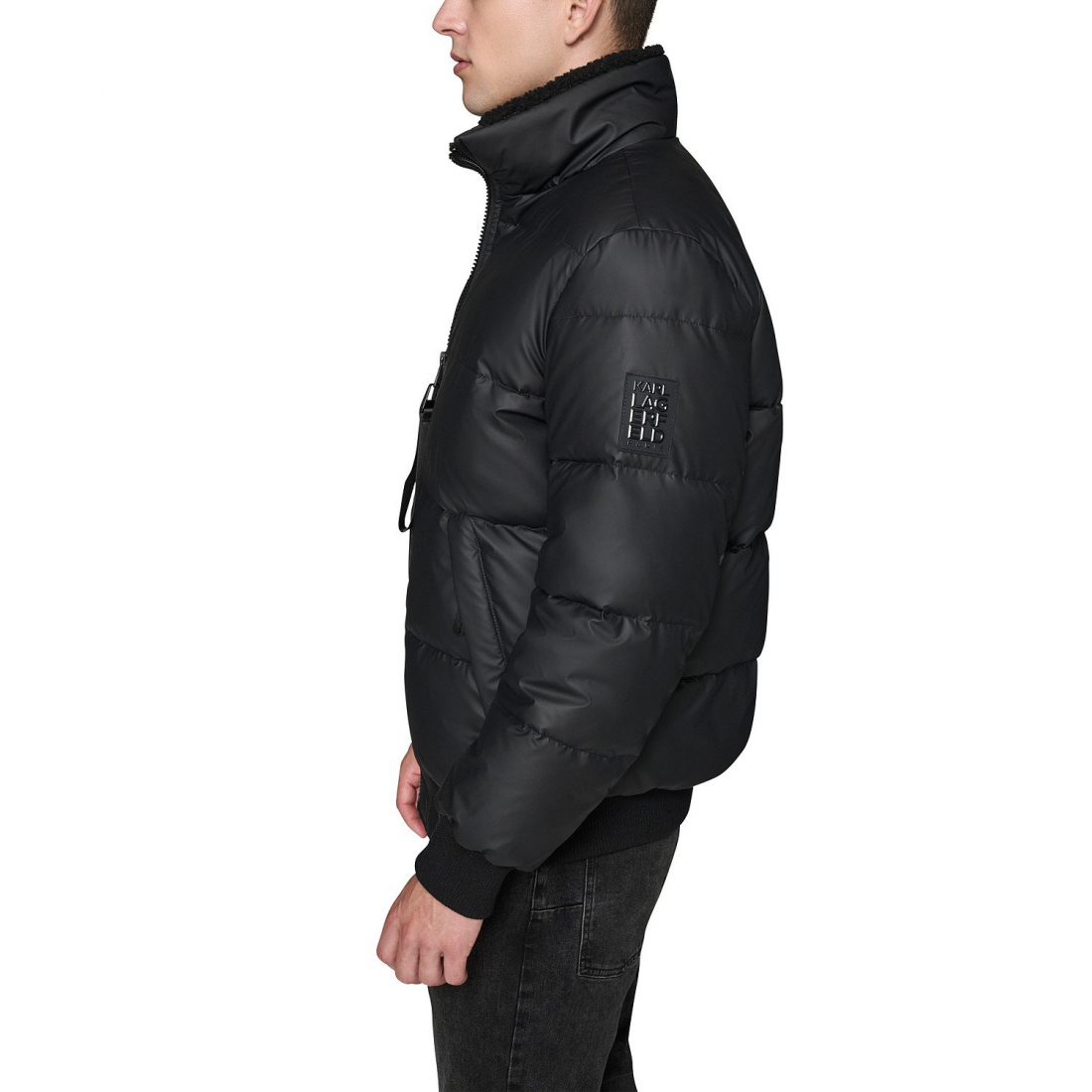 'Sherpa Lined Stand Collar Puffer Jacket' für Herren