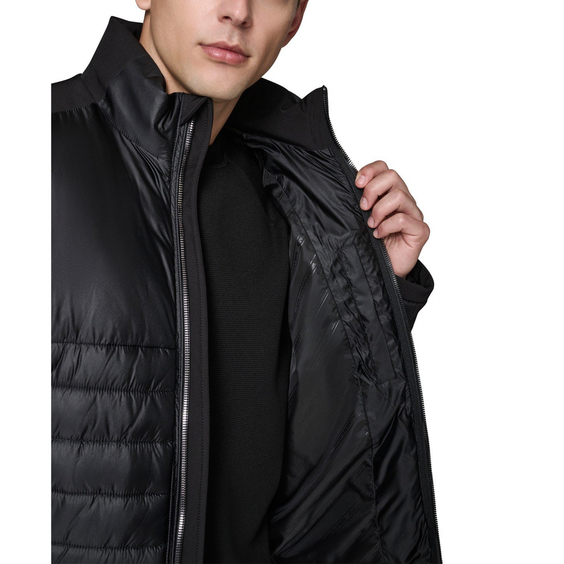 'Mixed Media Quilted Jacket' für Herren