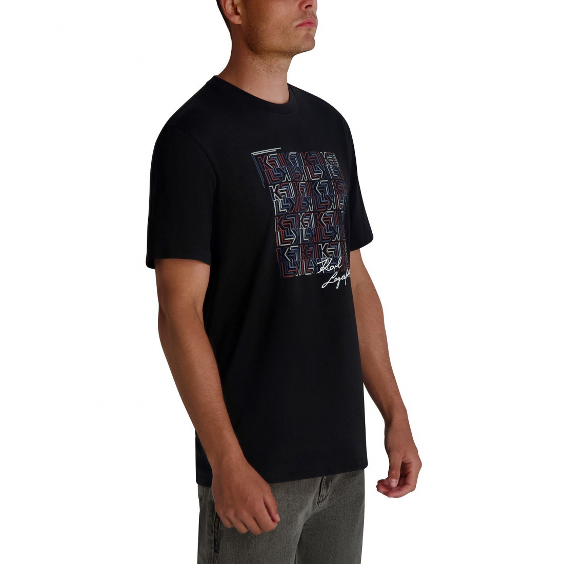'Squared Print T-Shirt' für Herren