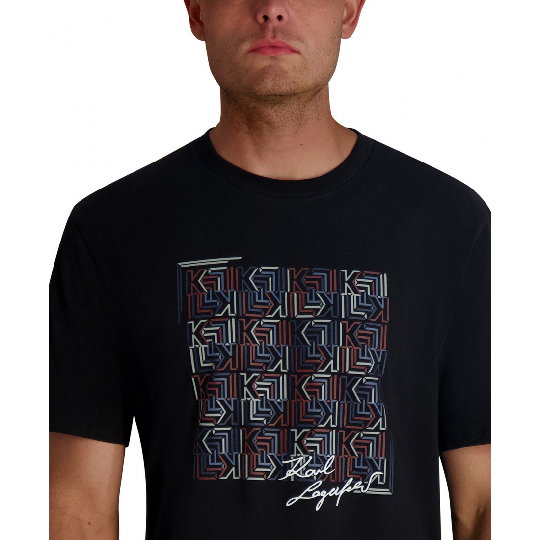 'Squared Print T-Shirt' für Herren