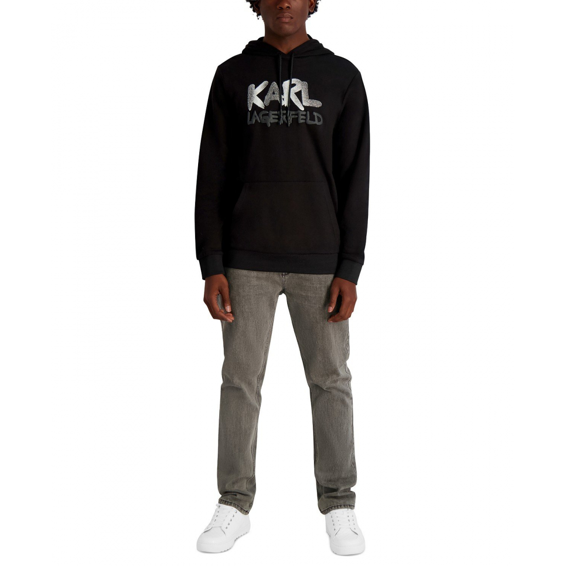 'French Terry Graffiti Texture Hoodie' für Herren