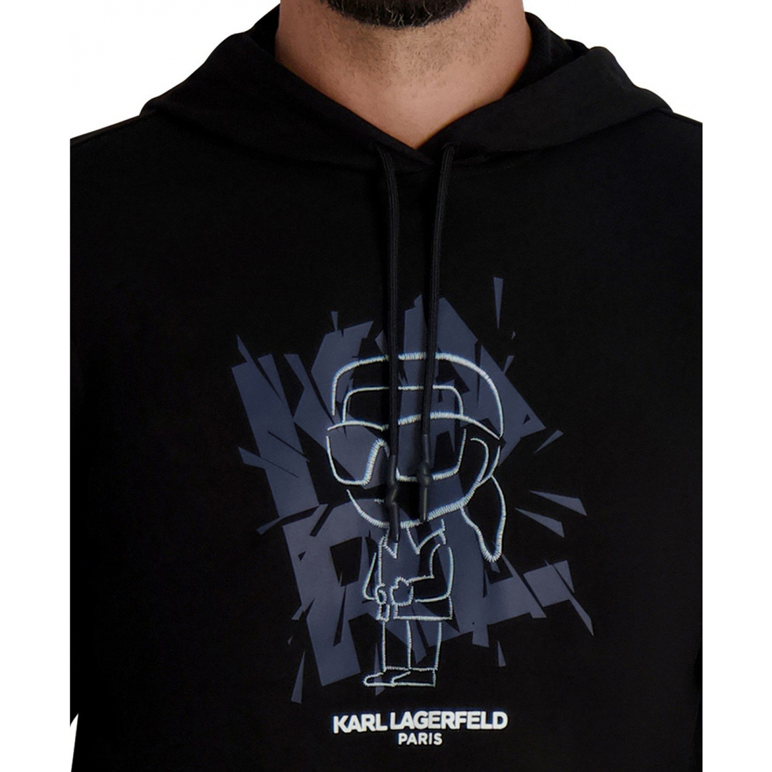 'French Terry Embroidered Logo Hoodie' pour Hommes