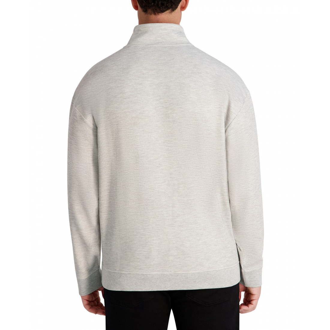 'Mock-Neck Waffle Textured Fleece Jacket' pour Hommes