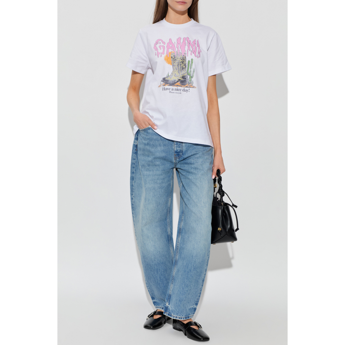 T-shirt 'Western Boot Print' pour Femmes