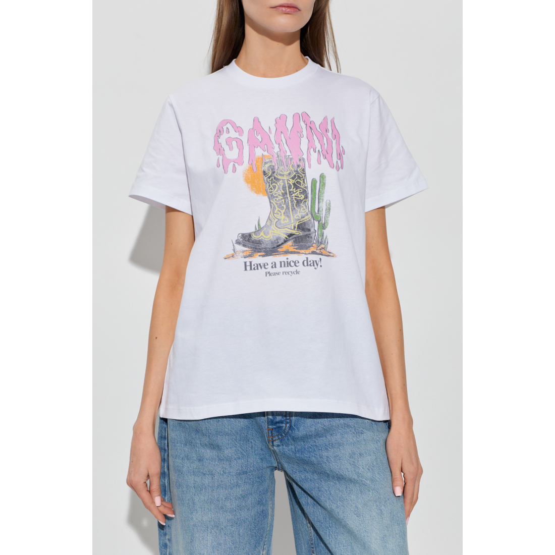 T-shirt 'Western Boot Print' pour Femmes
