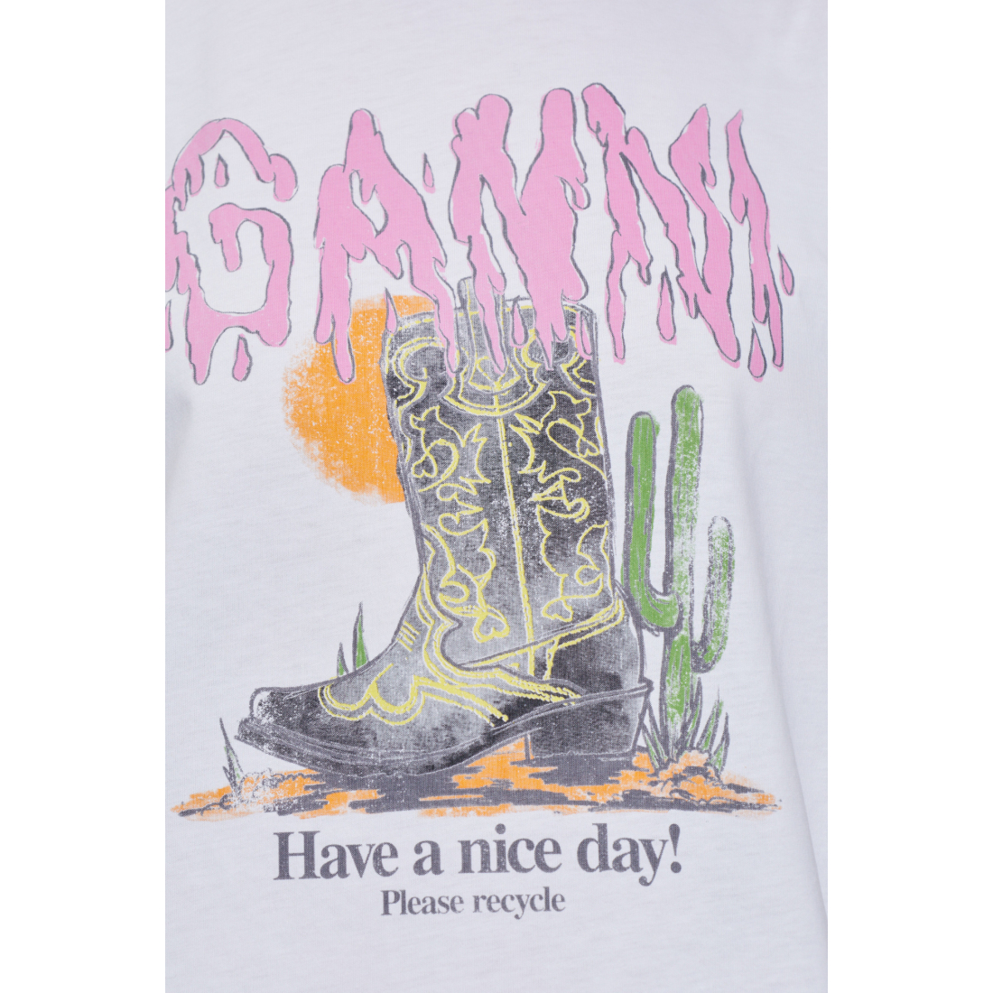 T-shirt 'Western Boot Print' pour Femmes