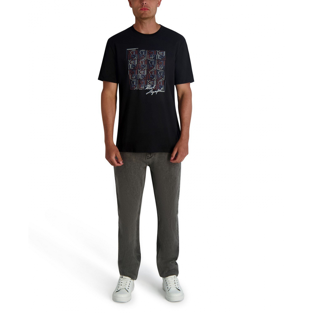 'Squared Print T-Shirt' für Herren