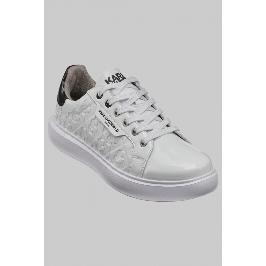 'Patent Sneaker With Side 3D Karl Head' für Herren