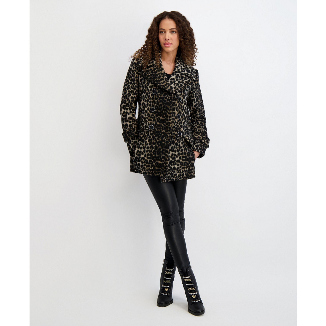 'Dropped Waist Peacoat' pour Femmes