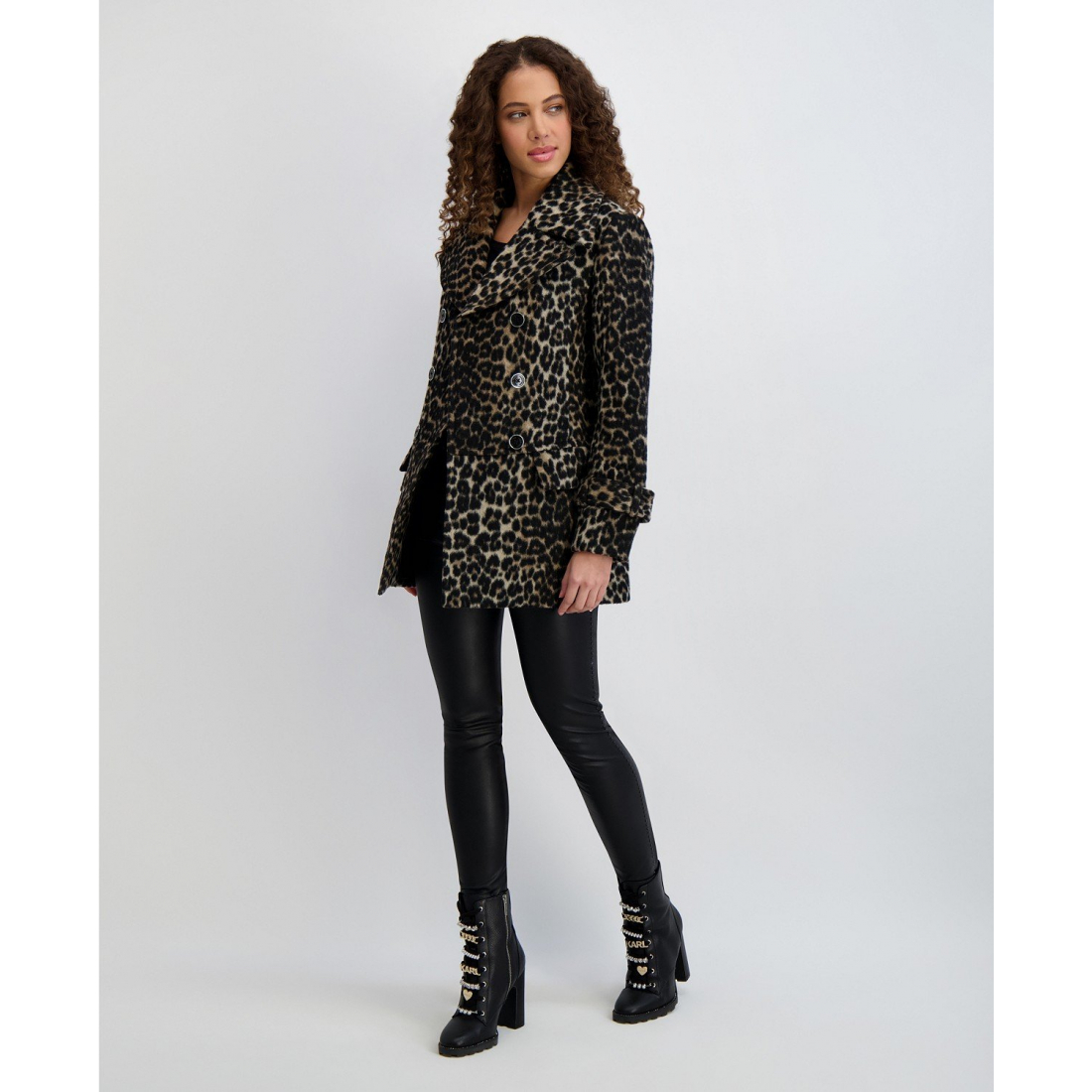 'Dropped Waist Peacoat' pour Femmes