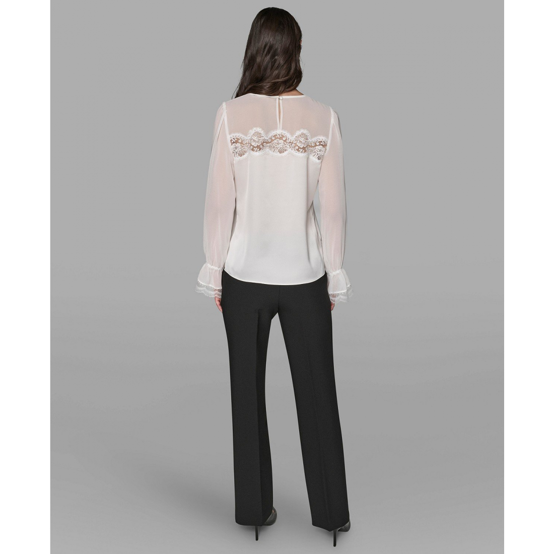 'Long Sleeve Lace Top' pour Femmes