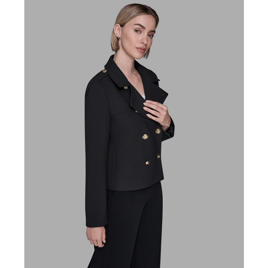 'Collared Double-Breasted Jacket' pour Femmes