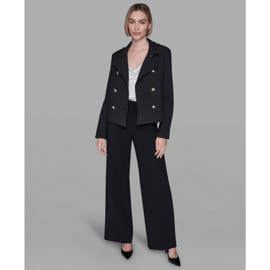 'Collared Double-Breasted Jacket' pour Femmes