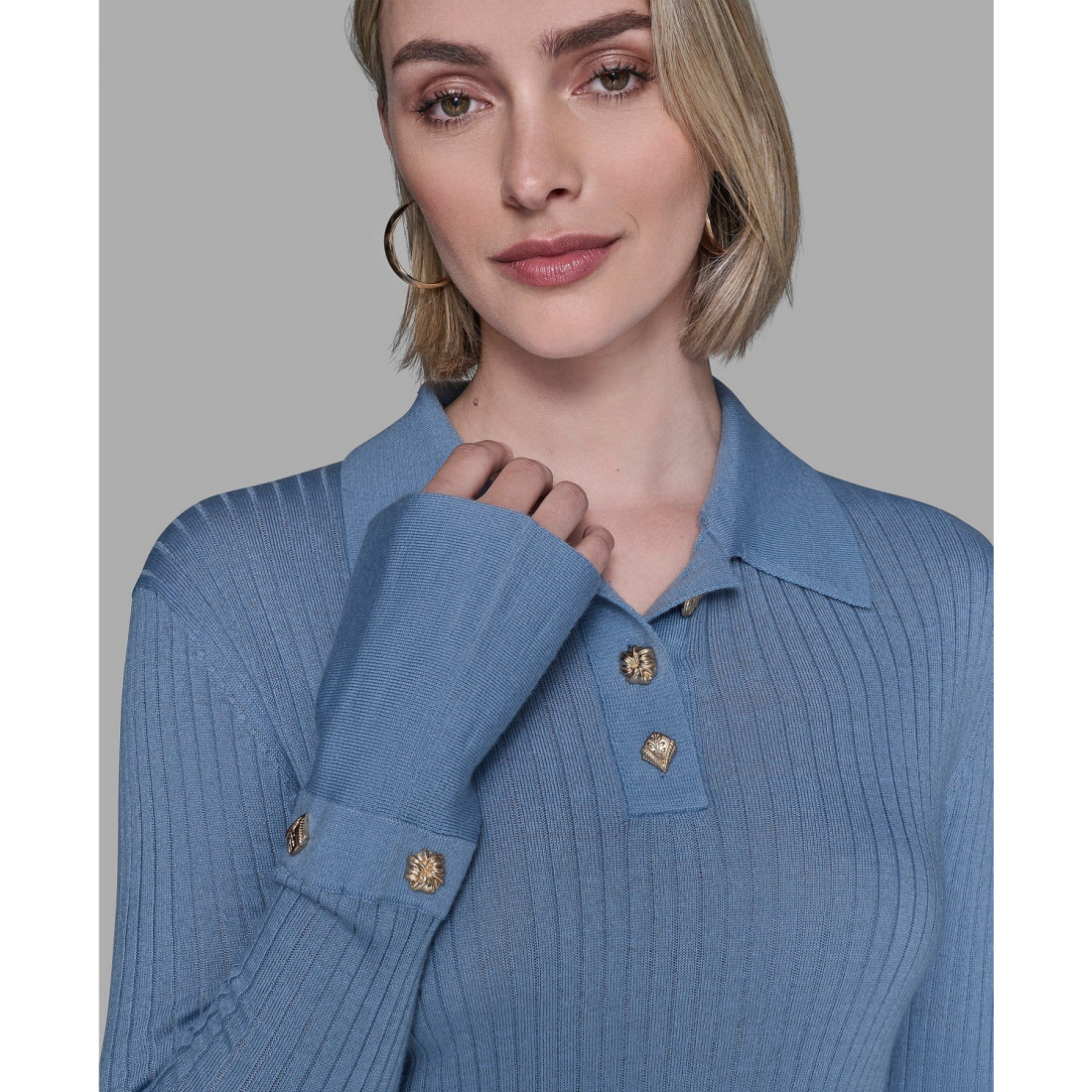 'Contrast Collared Sweater' für Damen