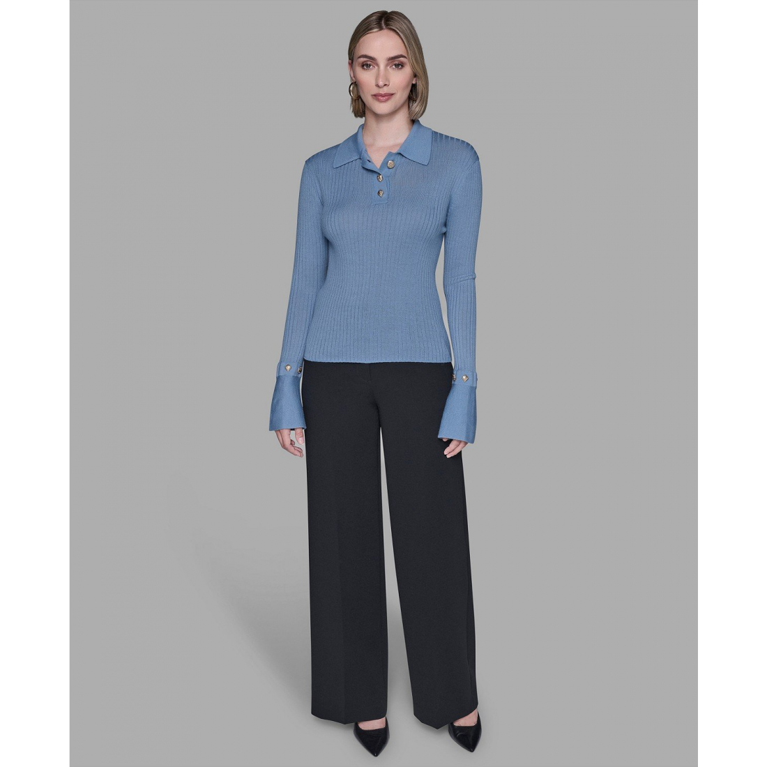 'Contrast Collared Sweater' für Damen