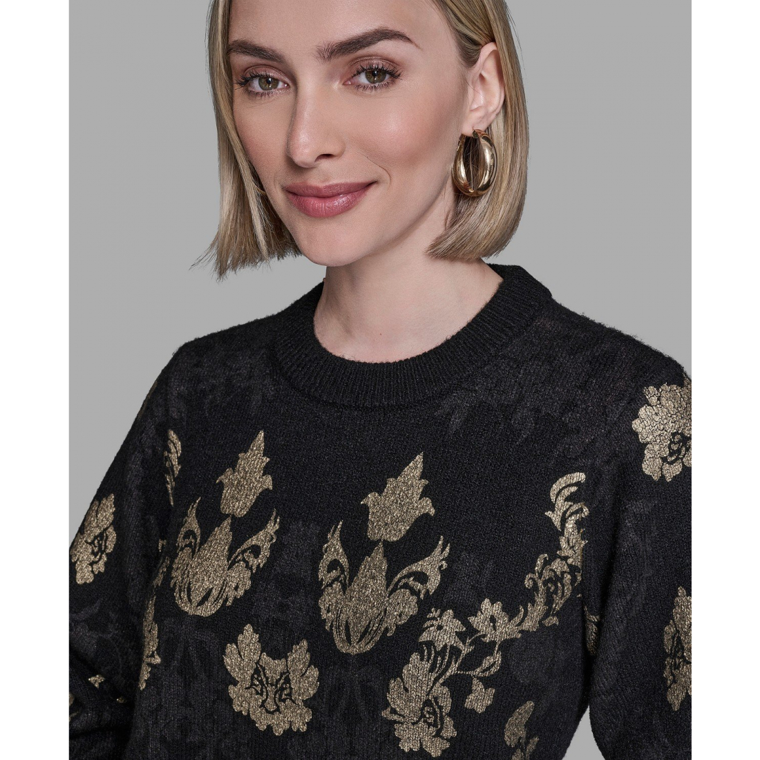 'Baroque Floral Crewneck Sweater' pour Femmes